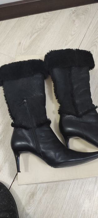 Сапоги кожаные женские