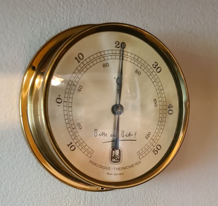 Termometru alamă antik West Germany
