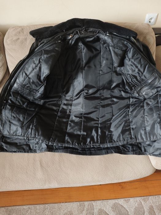 Кожена шуба с подплата