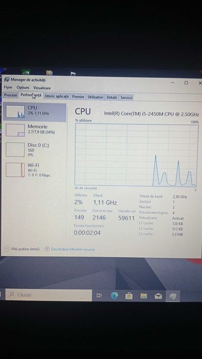 Vînd laptop Acer gamer 8gb