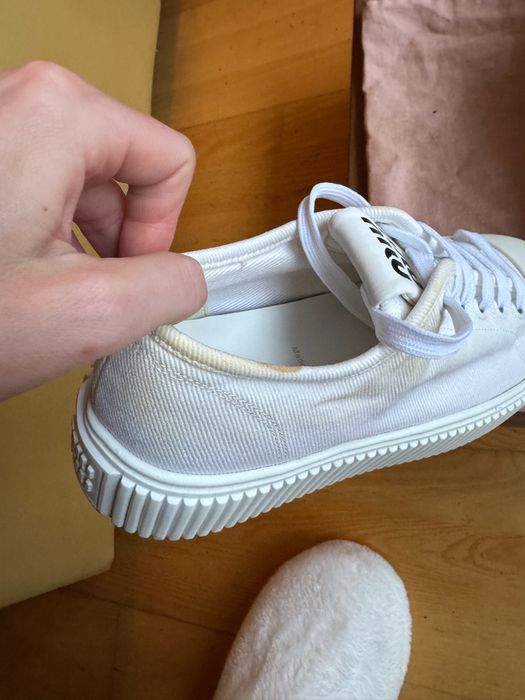 Sneakers Gabardine – Platformă Albă