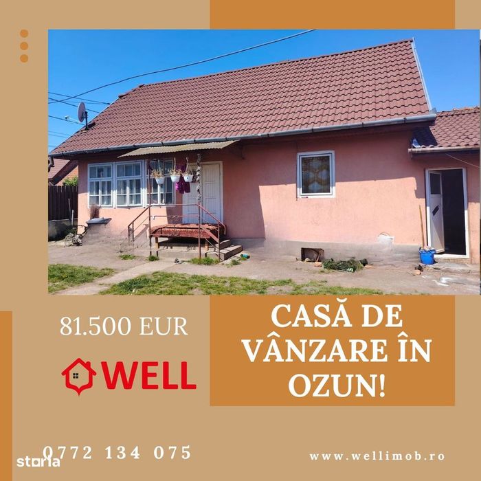 Casă de vânzare în Ozun, pe strada Gării!