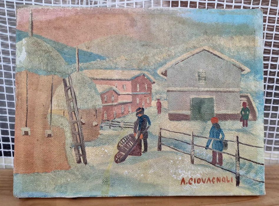 Tablou Pictură Veche Pe Pânză