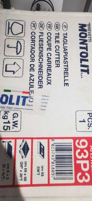 Masina de taiat gresie si faianta MasterPiuma P3 - 93cm  Montolit-93P3