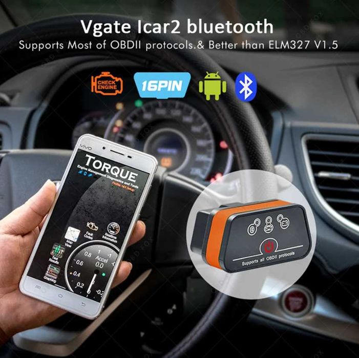 Tester Diagnoza auto Vgate iCar 2 Wifi-Bluetooth ELM327 obd fap Torque