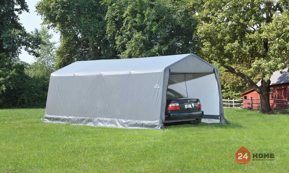 Гараж за автомобил ShelterLogic 3×6.1х2.4 м, двускатен