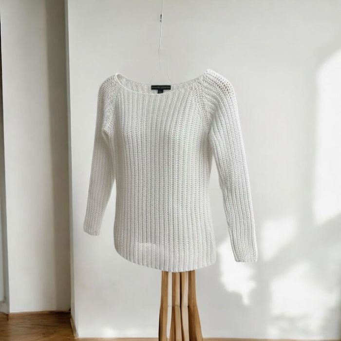 Ralph Lauren pulover alb, S, stare foarte bunǎ