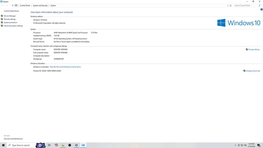 PC Deluxe | Quad Core | 10gb RAM | GT 1030 2gb | 500gb HDD| W10