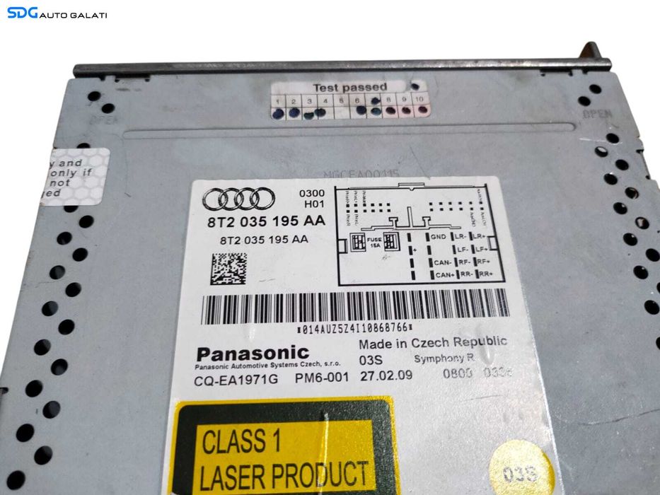 Unitate Radio CD Player Media Audi A5 8T 2009 - 2017 Cod 8T2035195AA [L5601]