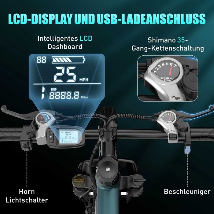 Електрическо колело Чисто ново E-Bike, 21 Speed 36V 13Ah Battery