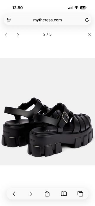 Черни сандали Prada