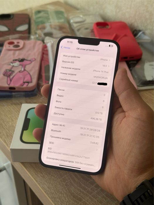  iPhone 14plus 5G 512gb ru/a EAC midnight в идеале