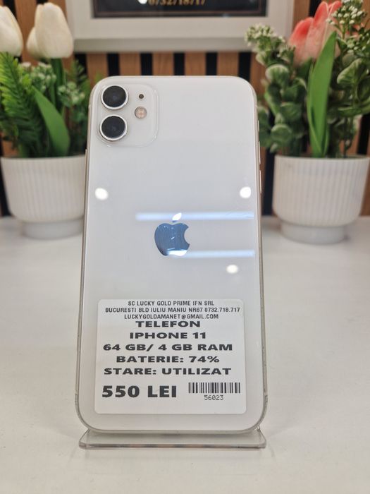 Iphone 11 64GB / 4GB RAM 74% Baterie Garantie! #56023