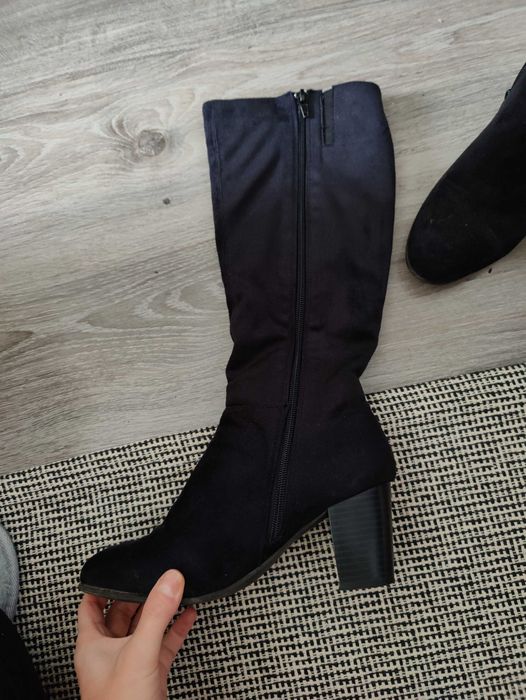 Cizme din imitație de piele întoarsă, mărimea 36