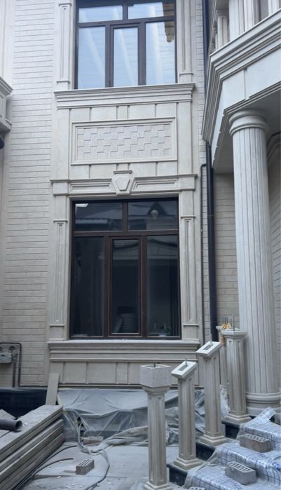 Usta granit travertin , установка гранит травертин балясина