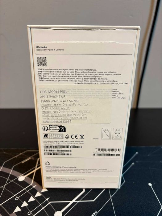 iPhone AIR BLACK / 256 GB / Bat.100% / 38 Cicluri / Garantie 2 ANI * Krom Amanet Margeanului *