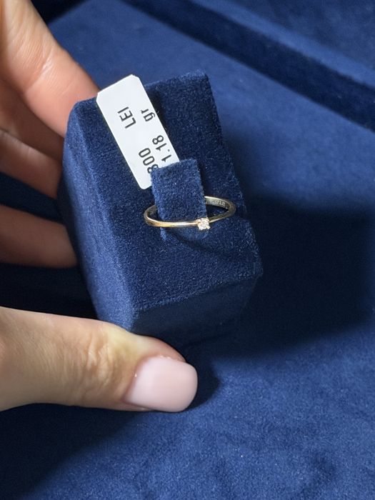 Inel aur 18K 1.18gr diamant