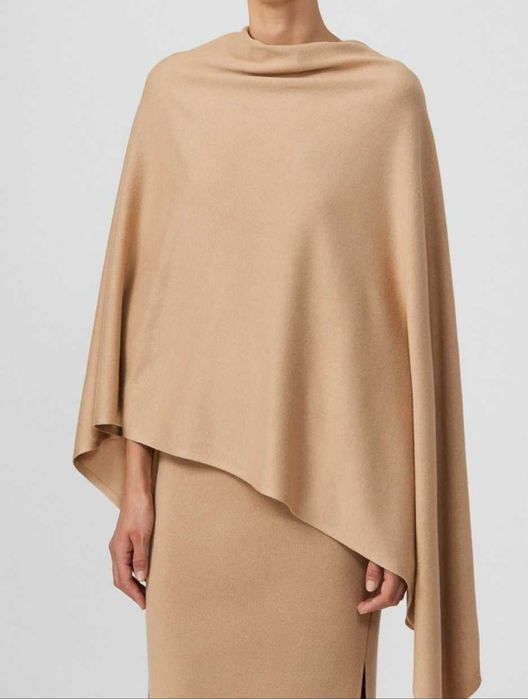 Vând cartigan rosu, poncho bej damă cu etichetă