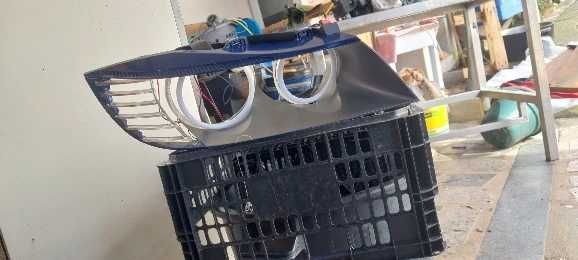 Set inele Angel Eyes Cotton LED BMW E90 E91 E92 E93 Xenon, 105 - 120mm