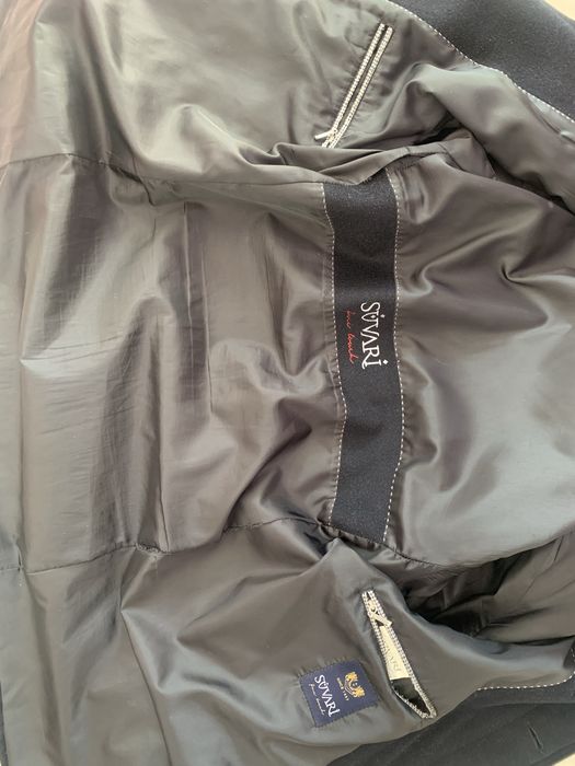 Palton barbatesc negru marime 52 XXL Suvari 78% lana 22% polyester