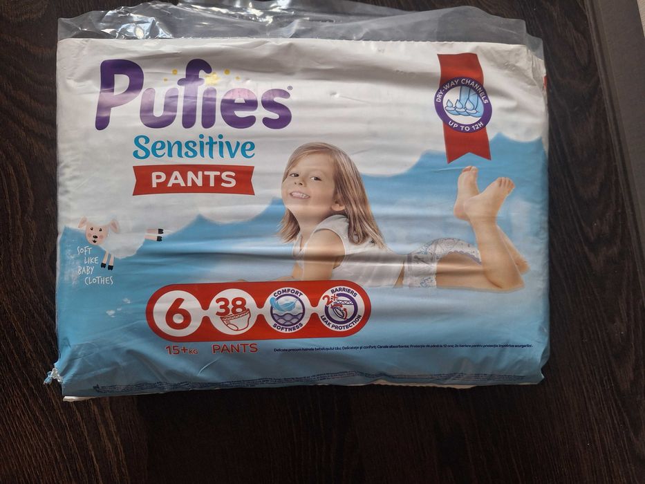 Гащи Pufies Sensitive, Размер 6, 15+ кг, 38 бр