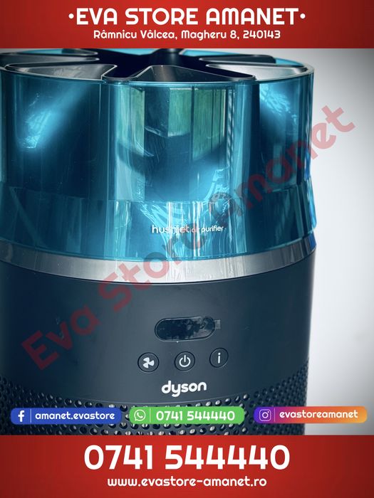 Purificator de aer Dyson HushJet Purifier Compact HJ10 Black/Teal filtru HEPA + filtru cu carbon activ acoperire până la 100 m² 42 dBA