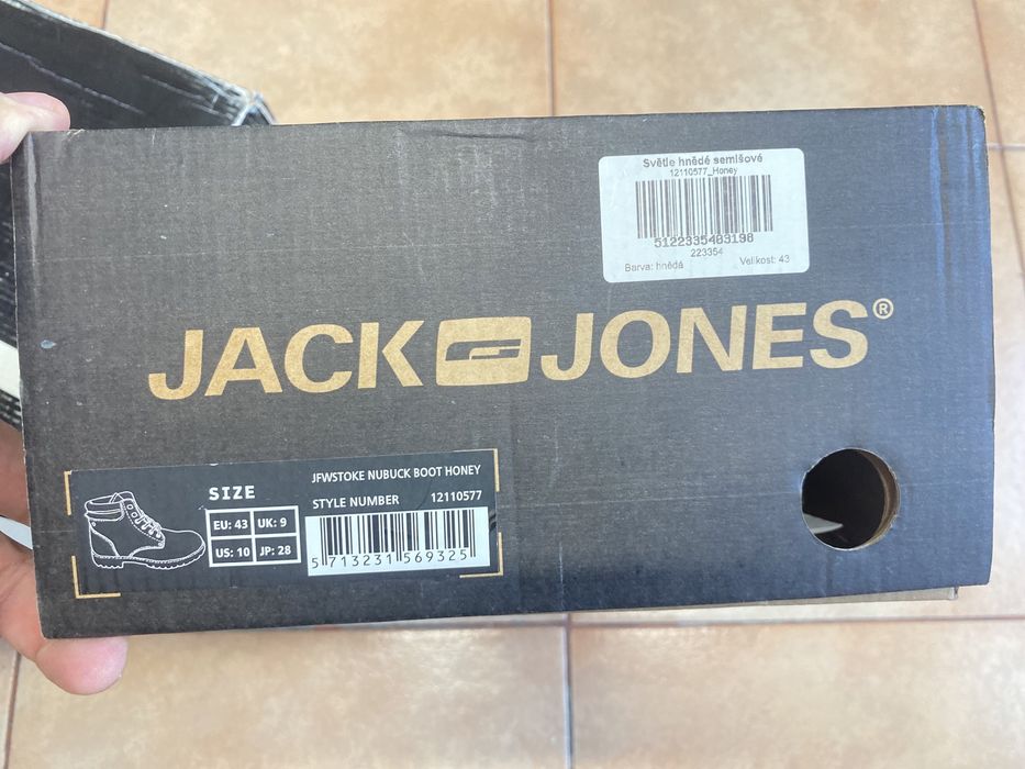Ghete bocanci Jack & Jones galbeni piele