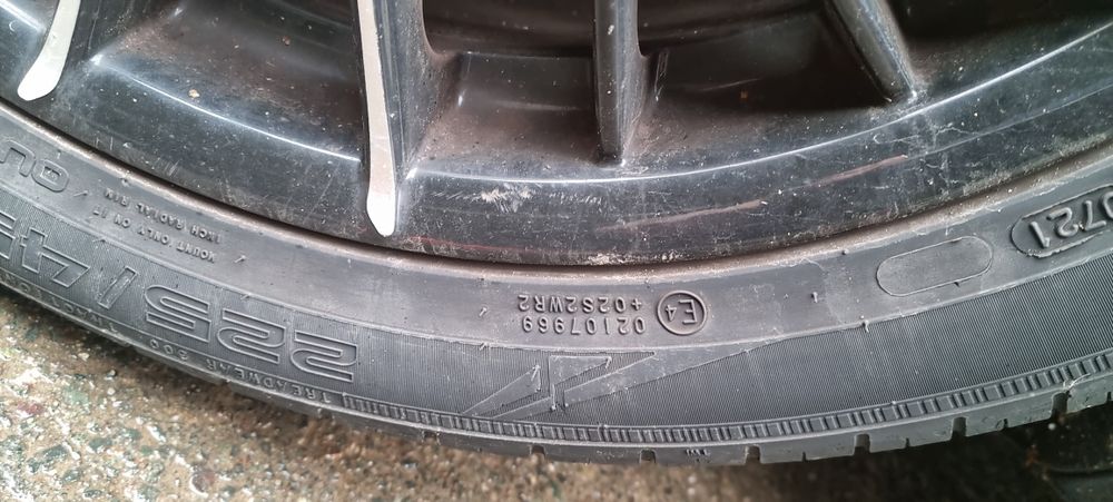 Set complet roti (Jante 17 inch de aluminiu + anvelope 225/45 R17)