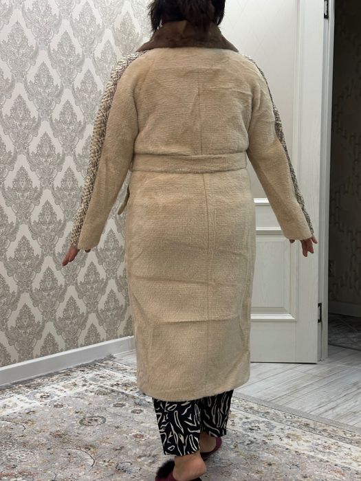 Шуба, альпака, оверсайз, натуральный питон