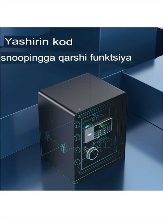 Seyf Deli ET551 450х380х320 электронный замок + ключ, черный, 22 кг