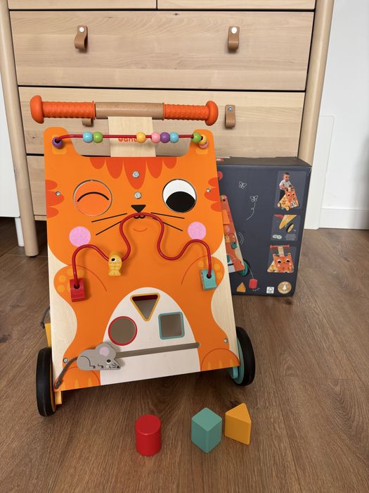 Мултифункционална дървена проходилка Janod – Котка