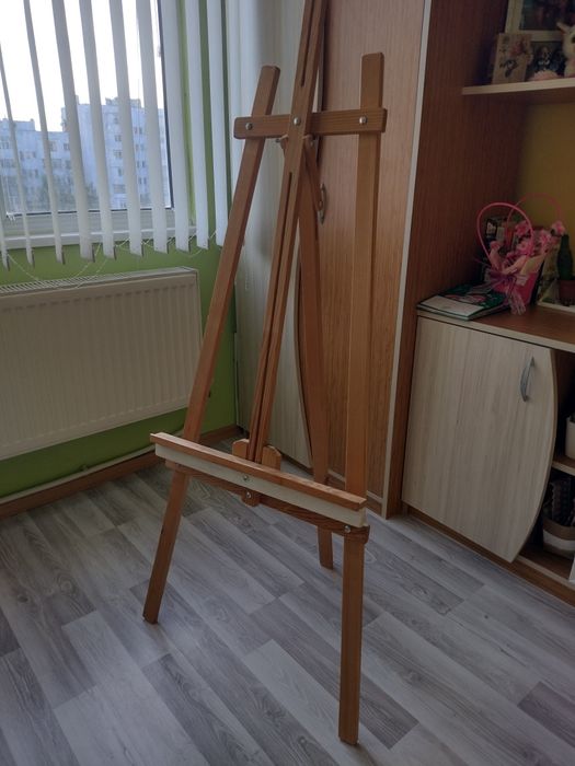 Дървен статив за рисуване, регулируем