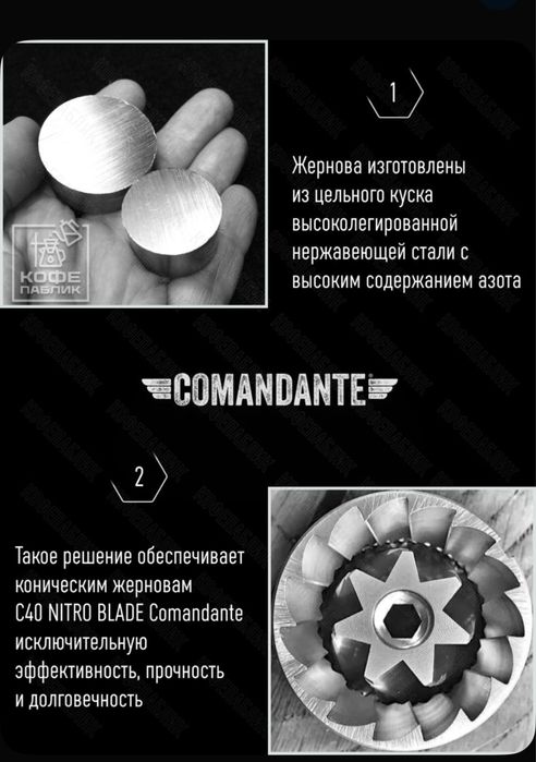 Кофемолка ручная Comandante C40 MK4 NITRO BLADE.Snow White