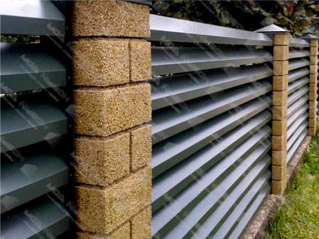 Забор жалюзи горизонтальный