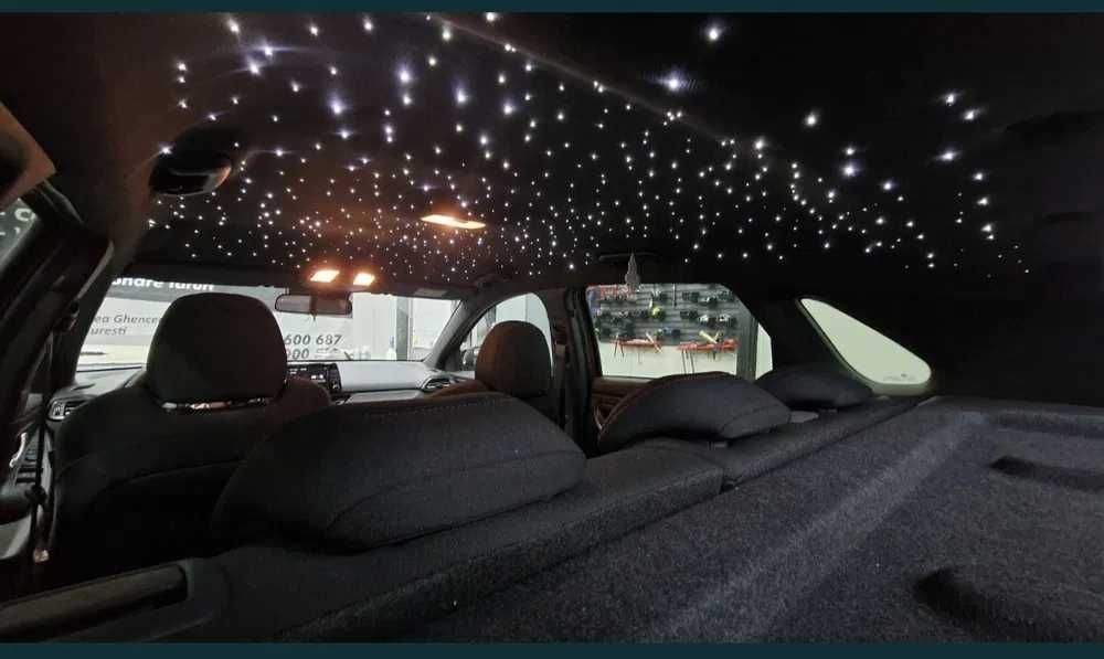 Retapitare plafon auto textil/alcantara negru/gri/bej + lumini plafon
