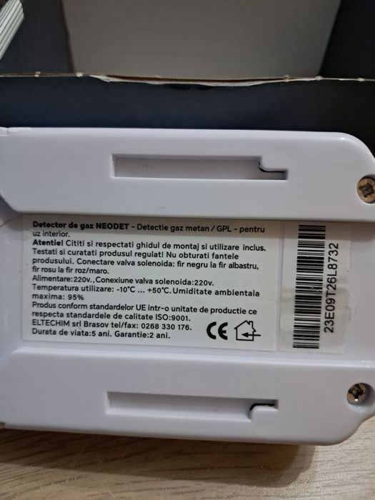 Detector de gaz nefolosit