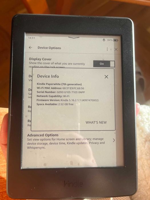 Kindle Paperwhite (7th Gen) – Отлично състояние, готов за използване