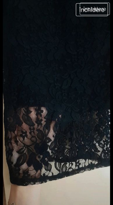 Rochie neagra dantela ocazie material elastic