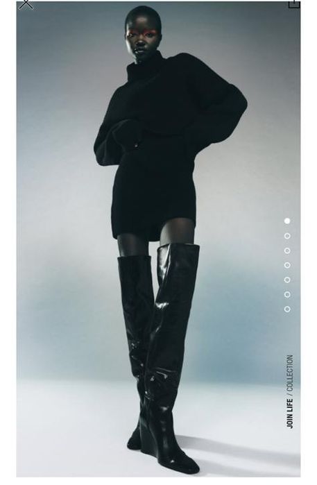 Cizme Peste Genunchi Dama Zara