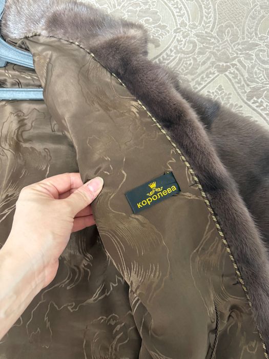 Шуба в капучиновом цвете