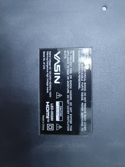 Телевизор Yasin сломанный