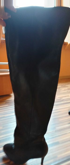 Италиански високи ботуши, тип чизми,,висококачествена естествена кожа,