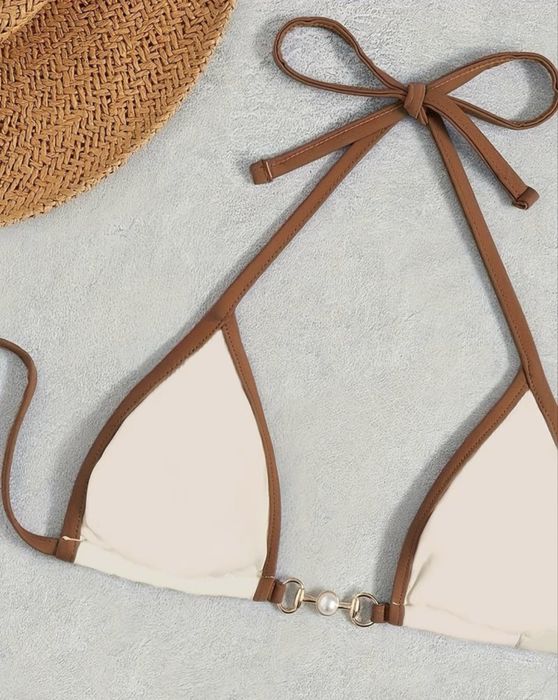 Бански от 2 части -кремав