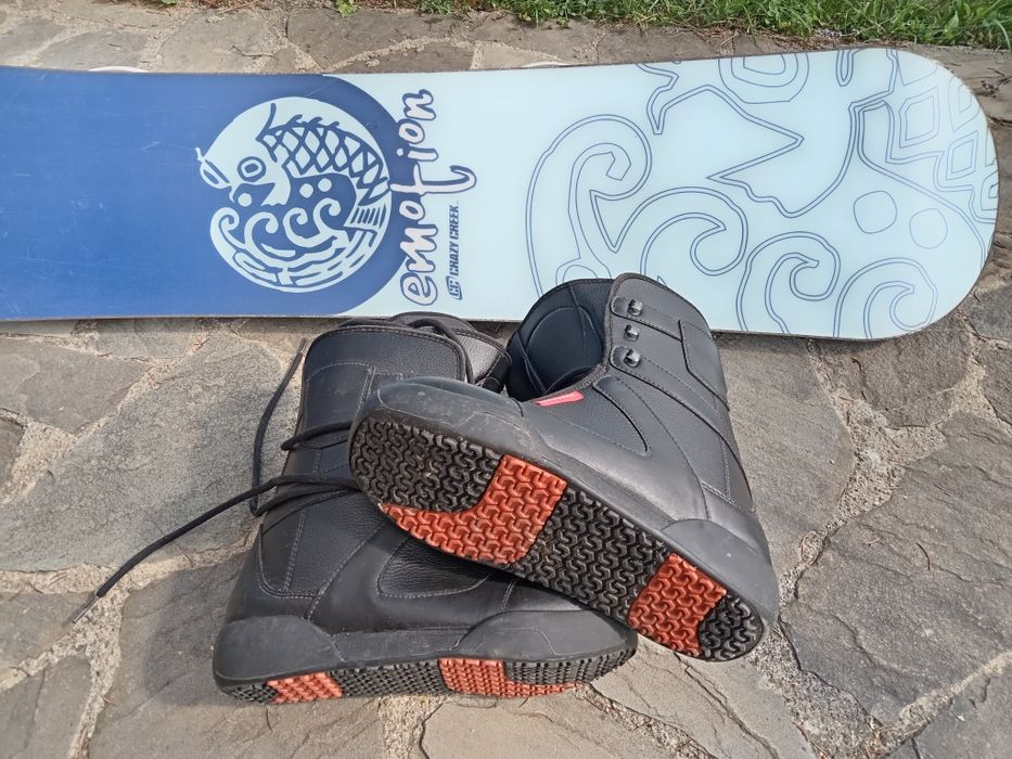 Placă snowboard Crazy Creek cu legături și boots