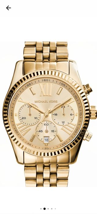 Michael Kors - Кварцов часовник с хронометър, Злат