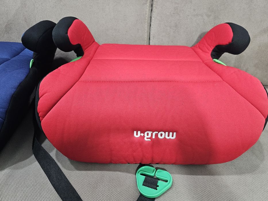 Inaltator auto U-Grow, 125-150cm, certificat R129, fara isofix, rosu/albastru