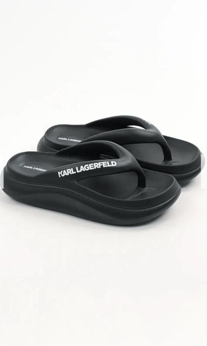 Джапанки Karl Lagerfeld SKOONA II в черно с платформа KL85025