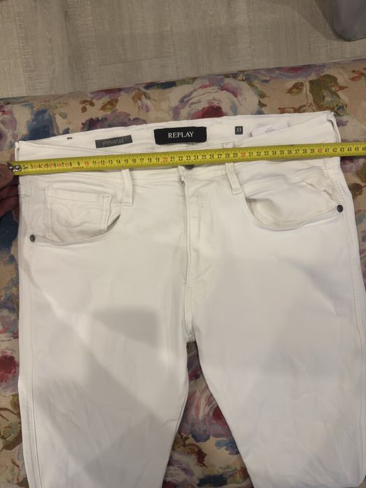Бели Мъжки дънки Replay slim fit