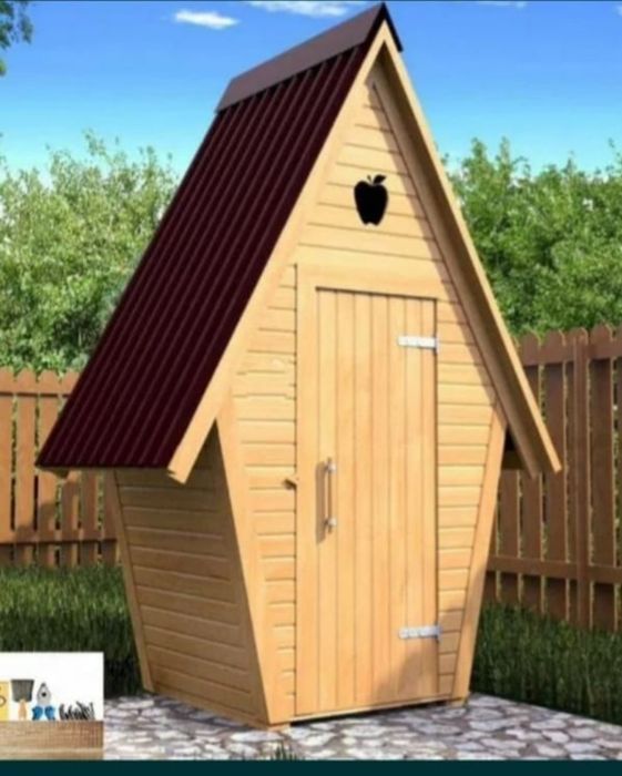 Деревянный Уличный туалет