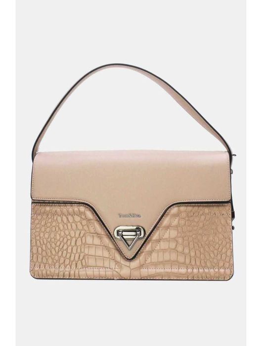 Чанта  "croco"ефект черна